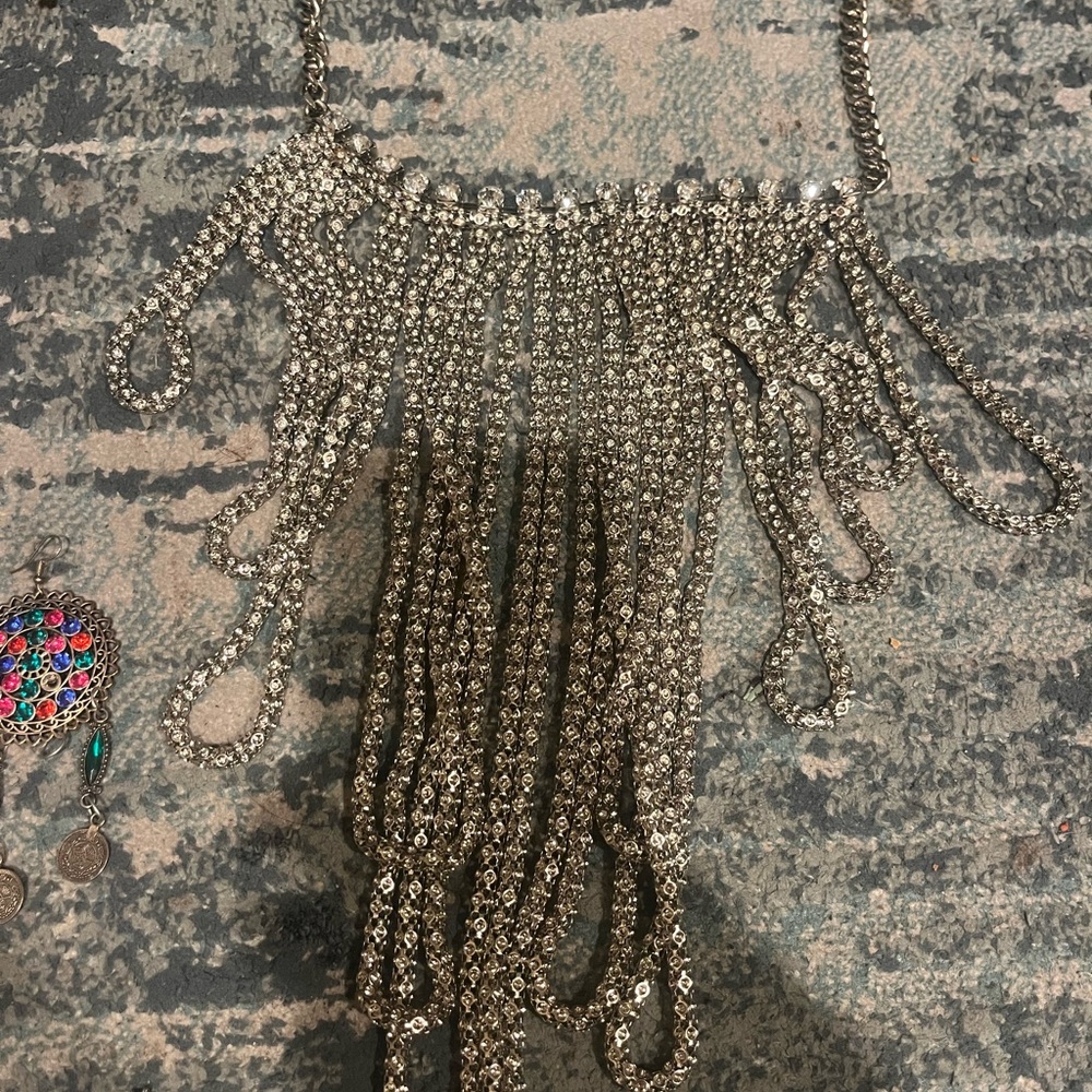 Elegant Silver Statement Necklace